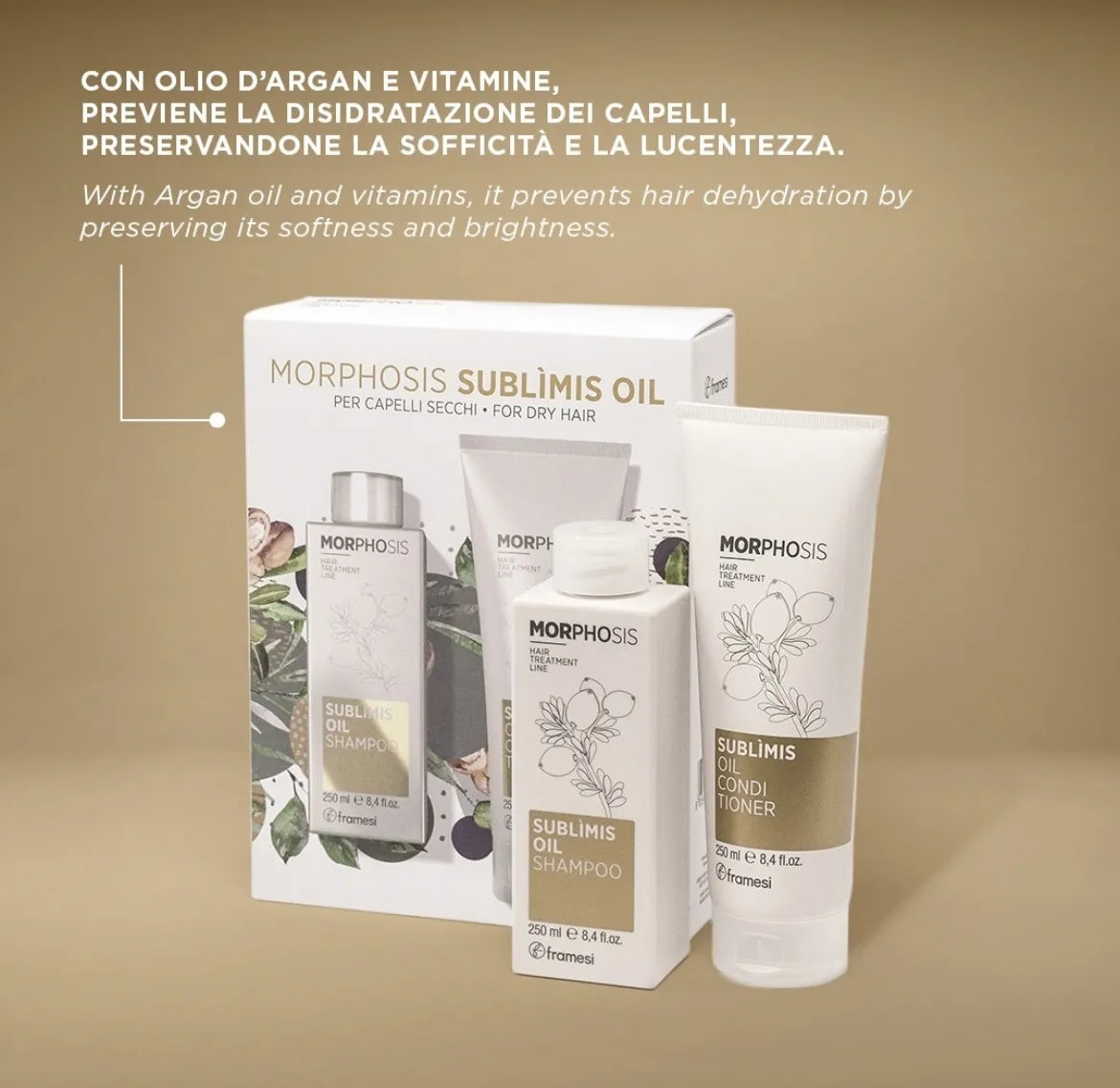 Framesi Set Sublimiss Oil par degradat Sampon cu ulei de argan 250 ml+ Balsam cu argan 250ml - Coafor Bucuresti