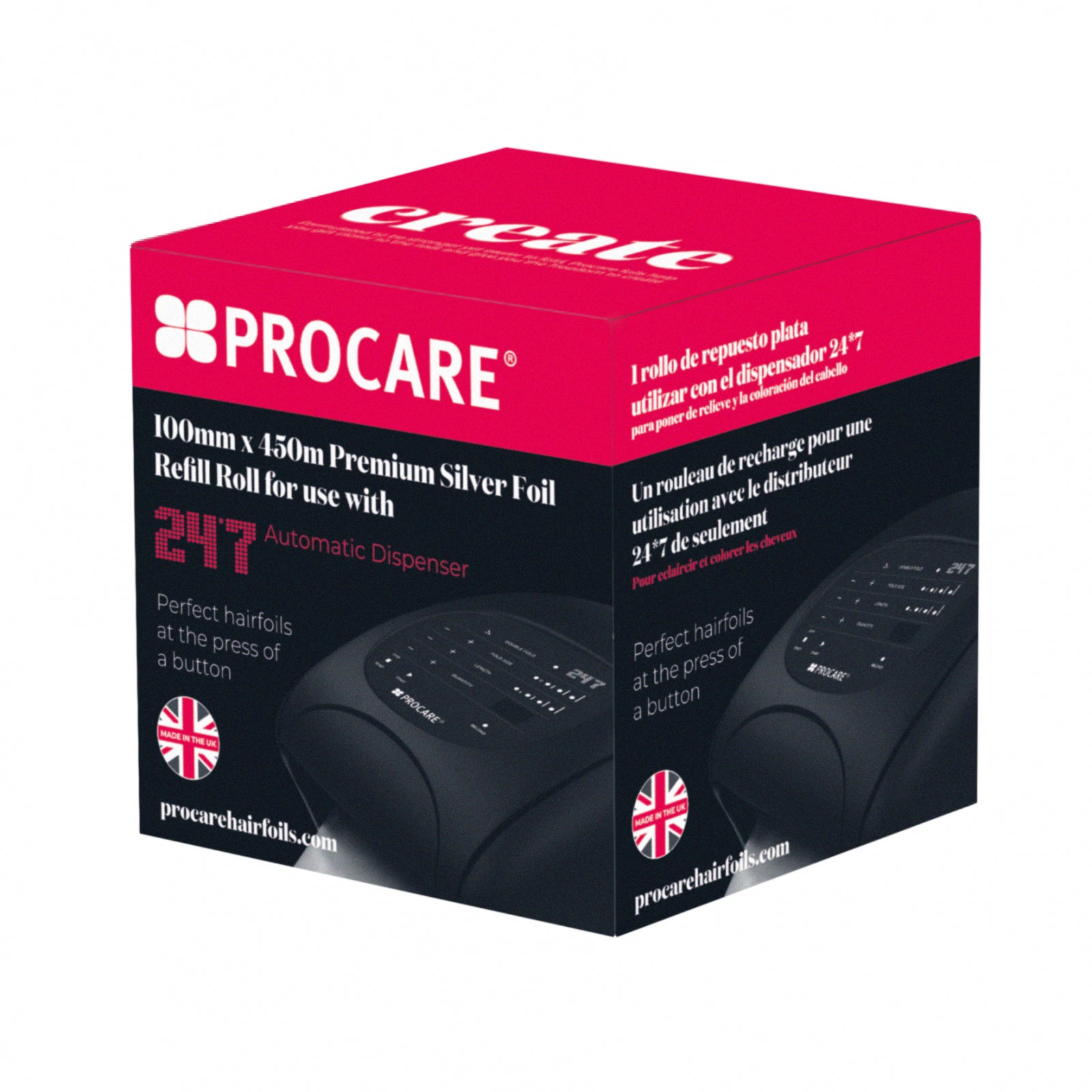 100MM X 450M PROCARE 24*7 FOLII ALUMINIU ROLĂ - Coafor Bucuresti