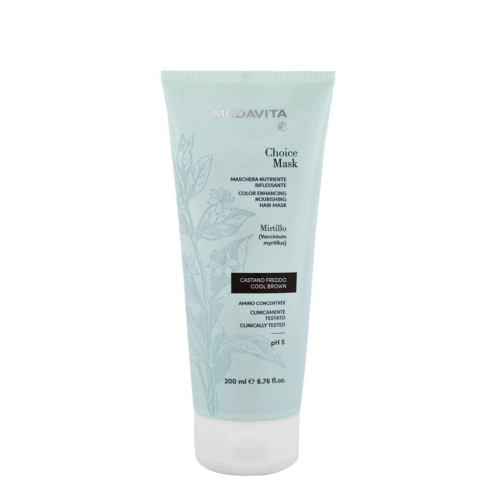 Mască de păr colorantă Cool Brown (Castanie)