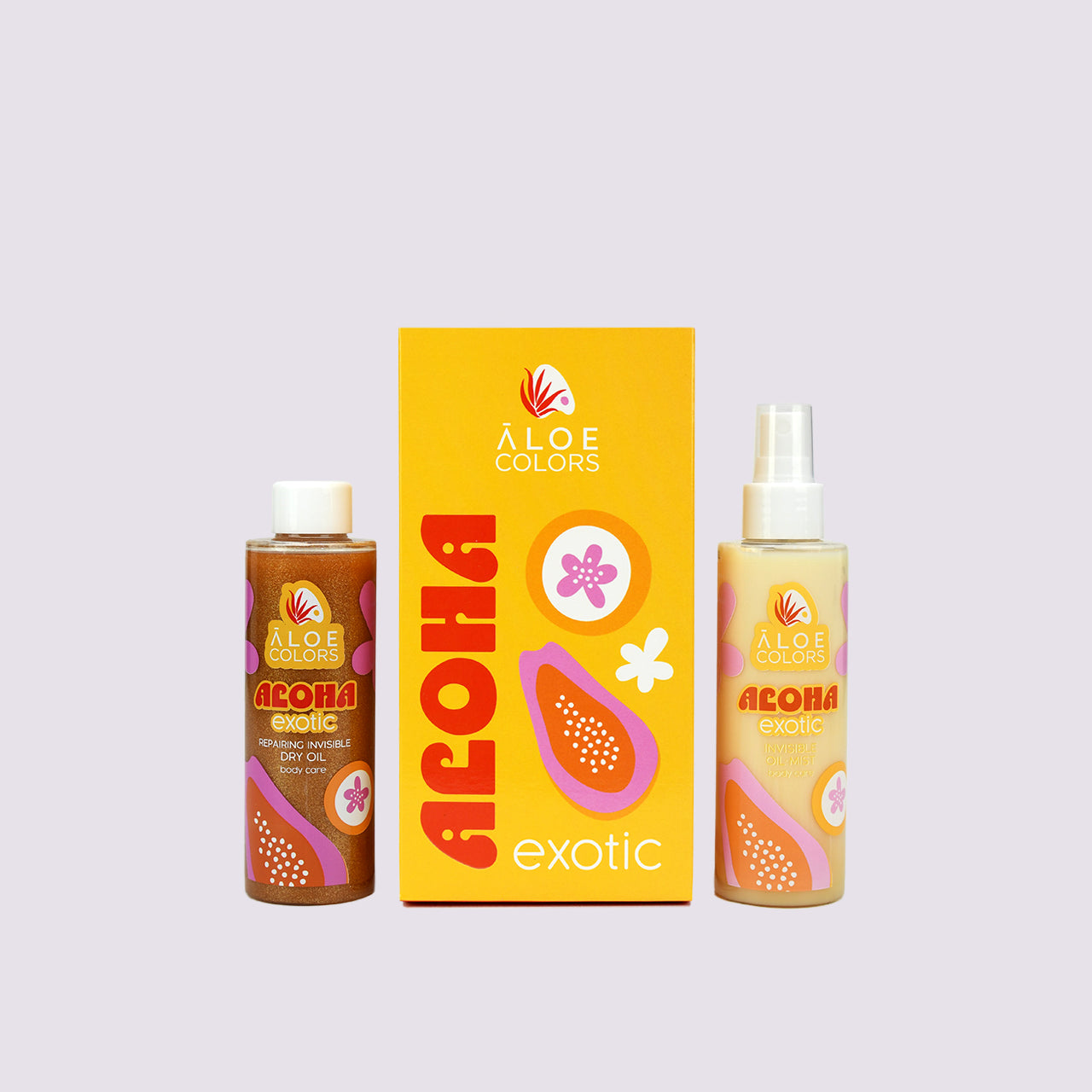 Set corp Aloha Exotic Spray bifazic+Ulei uscat reparator 150/150 ml - Coafor Bucuresti
